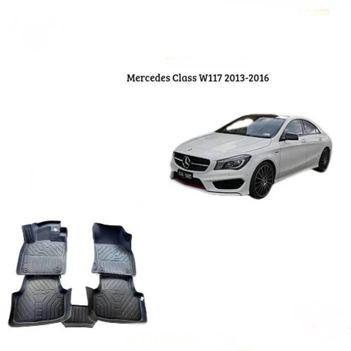 Tapis sur mesure - Mercedes - Class W117 - 2013-2016 - 7D TPE - Antidérapant - Résistant aux intempéries