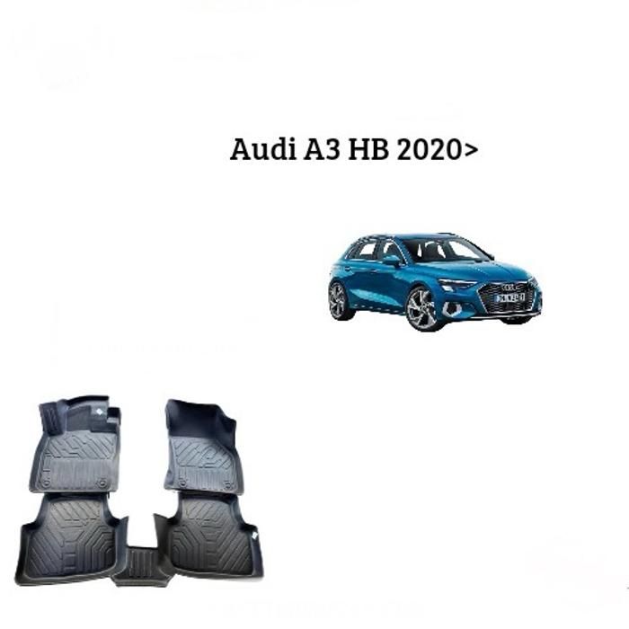 Tapis de voiture - Audi - A3 HB 2020 - TPE 7D - Antidérapant - Résistant aux intempéries