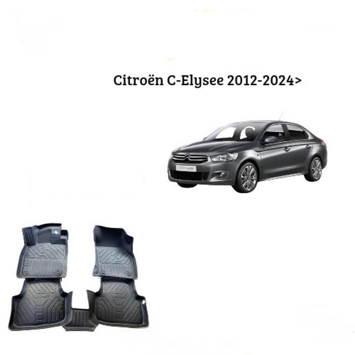 Tapis sur mesure - Citroën - C-Elysée 2012-2024 - TPE - Antidérapant - Résistant aux intempéries