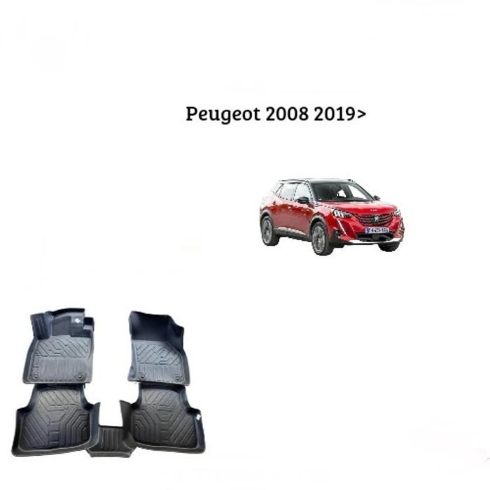 Tapis de voiture - Peugeot - 2008 - Sur mesure - 7D TPE - Antidérapant