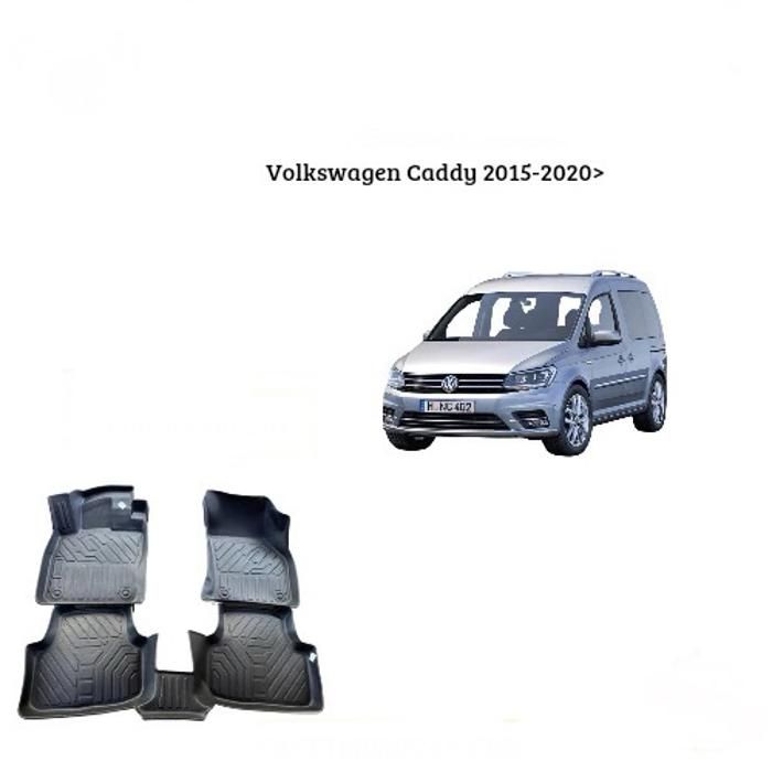 Tapis sur mesure - Volkswagen - Caddy 2015-2020 - TPE - Antidérapant - Résistant aux intempéries