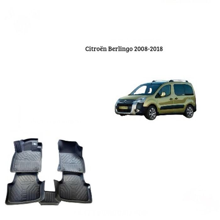 Tapis de sol - Citroën - Berlingo 2008-2018 - TPE 7D - Antidérapant - Résistant aux intempéries