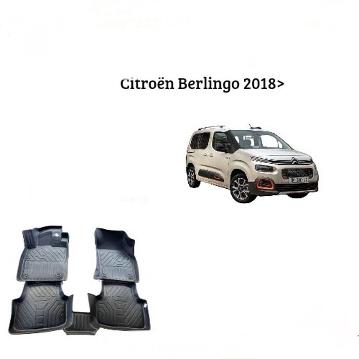 Tapis de sol - Citroën - Berlingo 2018 - TPE 7D - Antidérapant - Résistant aux intempéries