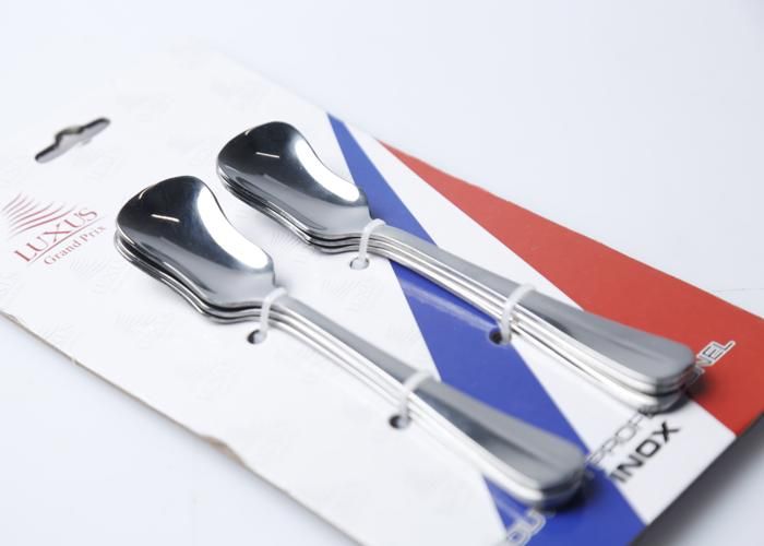 Cuillères à Glace - HM - Inox - 6 pièces - Design Ergonomique - Résistantes et Pratiques