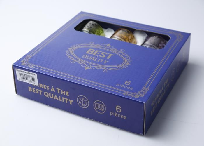 Verres à Thé - GENERIC - Prestige Majorelle - Argenté - Coloré - 6 pièces