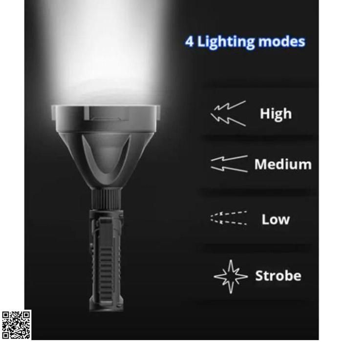 Projecteur LED Rechargeable Super Lumineux, Lampe de Poche et Lampe de Travail Puissante