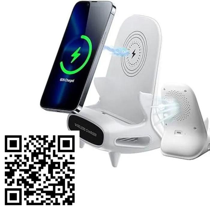 Chargeur sans fil - Non spécifié - Mini chaise portable - 15W - Effet musical 3D - Plastique ABS