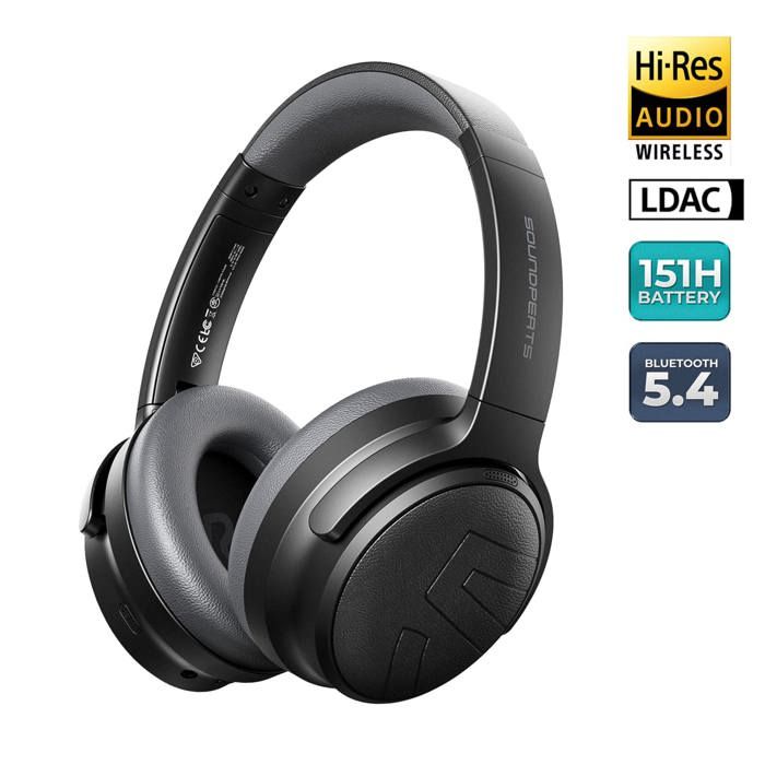 Écouteurs Bluetooth - SoundPEATS - Space Pro - Son spatial 360 - Réduction de bruit - Autonomie 151 heures