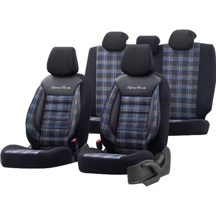 Housse de siège - Sportline - Bleu - Polyester - Universelle - 4 pièces