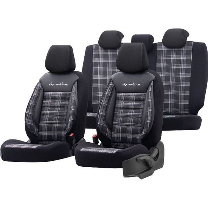 Housse de siège - AUTRE - Sportline - Gris - Design sportif - Compatible airbag