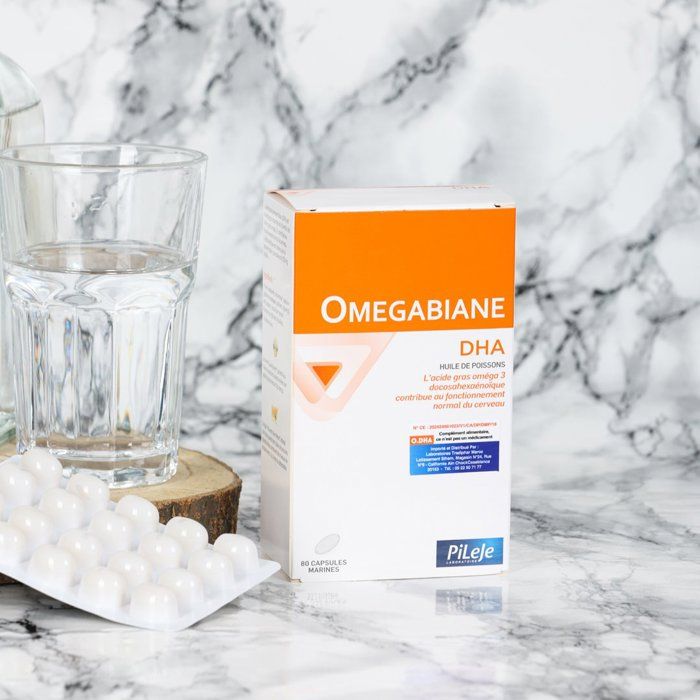 Pileje Omegabiane DHA 80 capsules : Apports en oméga 3 et contribution au bon fonctionnement du cerveau.