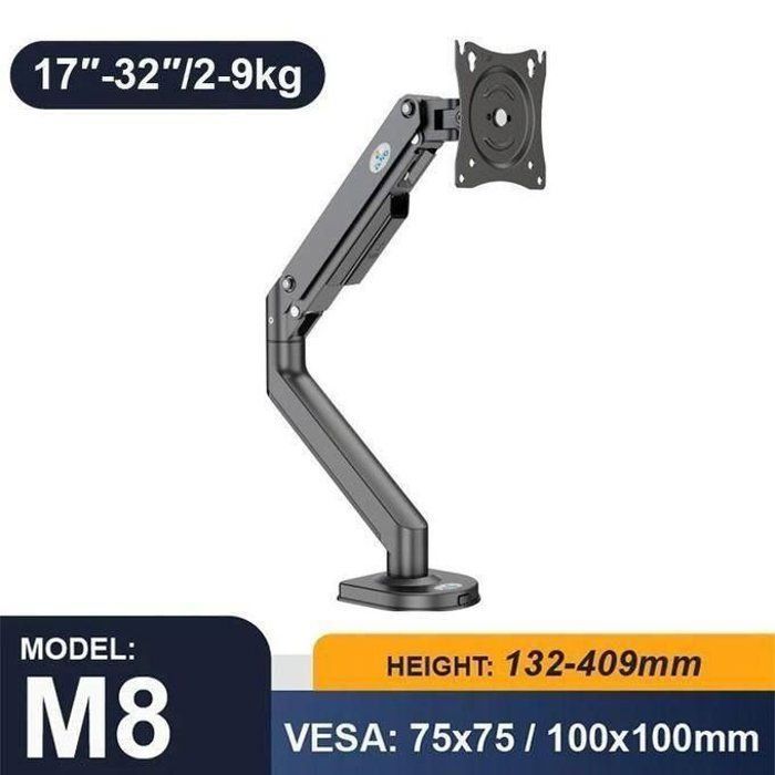 Support écran - M8 - Bras articulé - 17 à 32 pouces - Réglable en hauteur - VESA 75x75/100x100