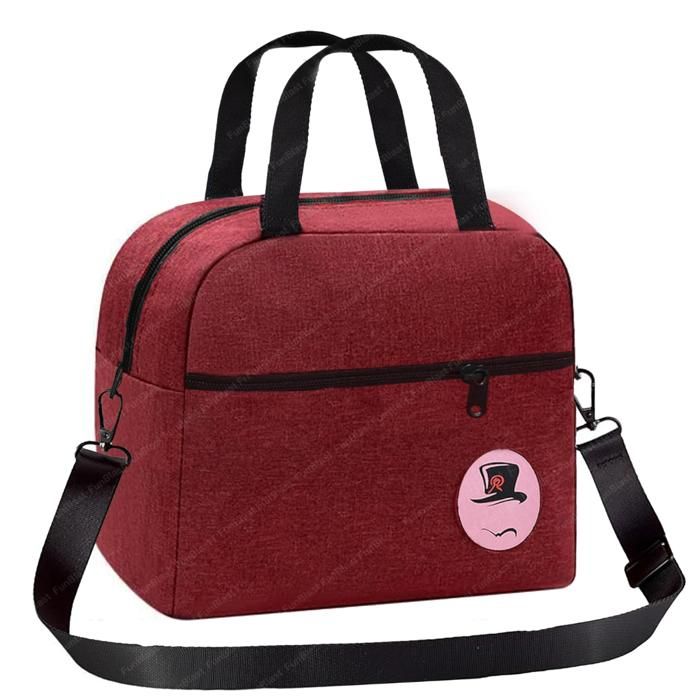 Sac à lunch isolant - Rouge - 25x28x15 cm - Bandoulière - Multi-usages