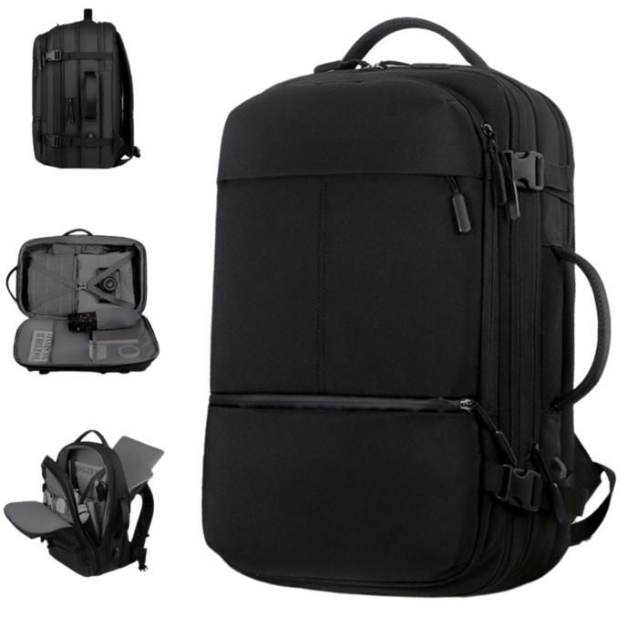 Sac à dos - Noir - Fonctionnel - Port USB - Grand espace de rangement - Pour ordinateur 17,3 pouces