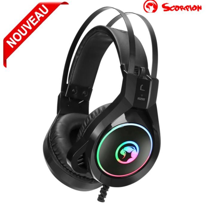 MARVO Casque de Jeu Scorpion HG8901 Filaire RGB