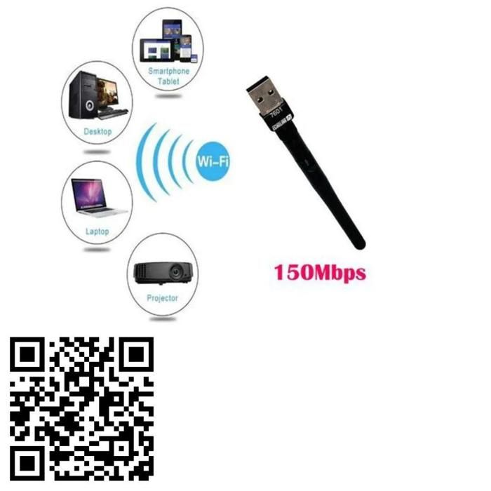 Adaptateur USB - Echolink - WiFi 150 Mbps - Antenne amovible 3dBi - Point d'accès - Sécurité WPA2