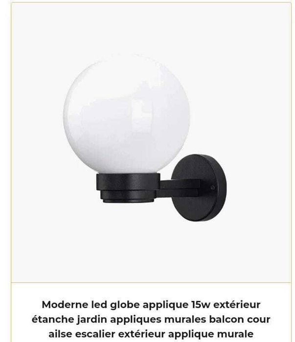 Applique Murale LED - Globe Moderne - 15W - Étanche IP65 - Éclairage Écoénergétique - Design Contemporain