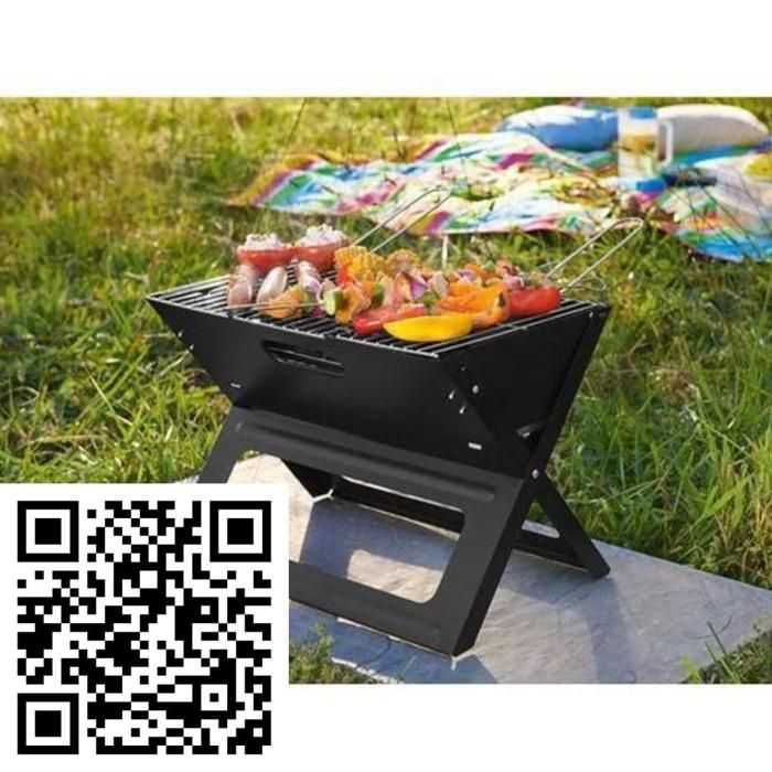 Barbecue - Barbecue - Pliable en Acier - Compact - Charbon - Extérieur