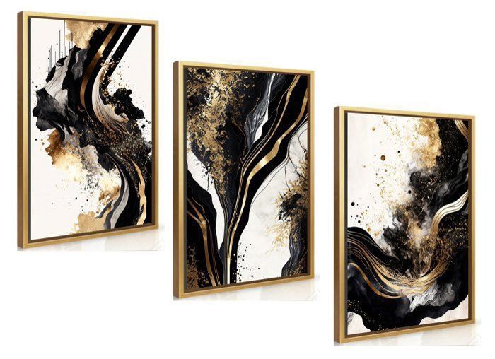 Tableau décoratif AB030  en bois  pack de 3 tableaux Dimensions : 50cm x 86 cm