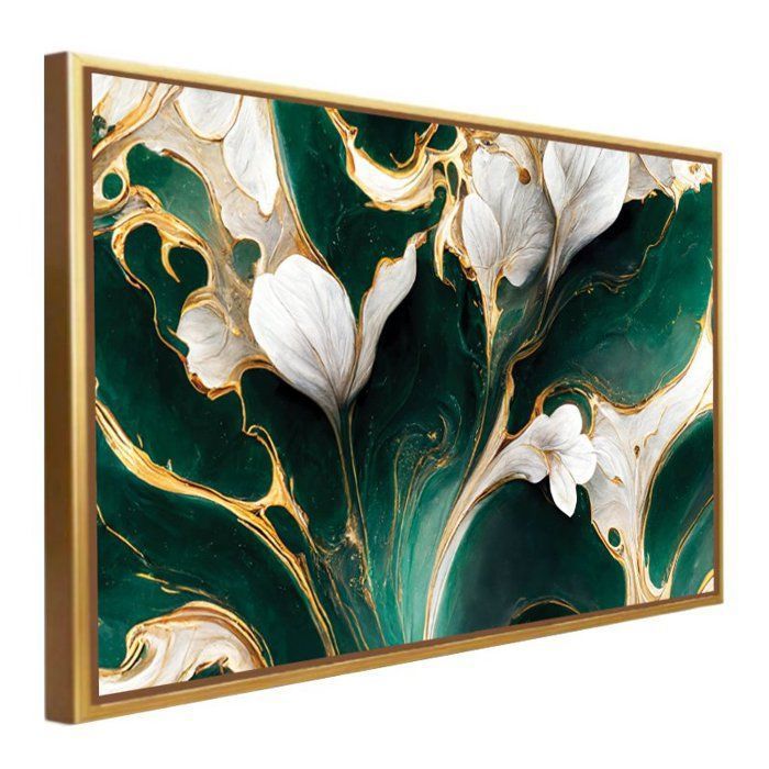 Tableau décoratif - AB062 - Doré - 136 cm x 86 cm - Design contemporain - Intérieur