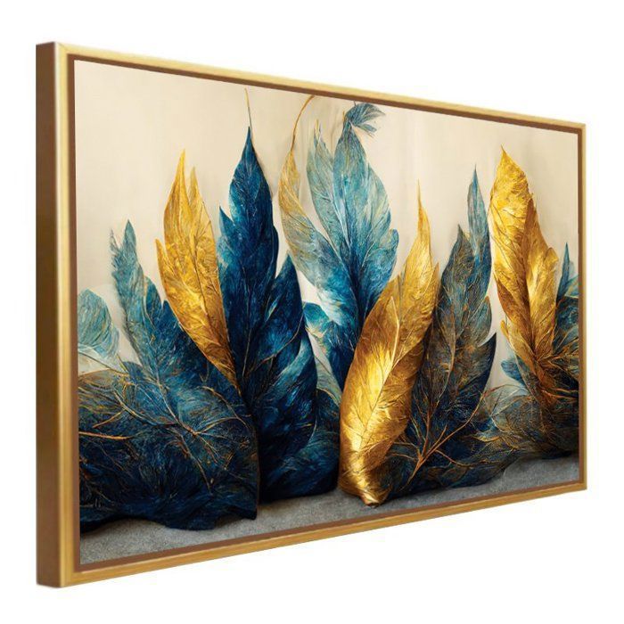 Tableau décoratif - AB056 - Doré - 136 cm x 86 cm - Design contemporain - Intérieur