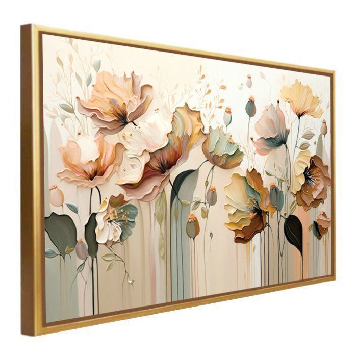 Tableau décoratif - AB020 - Doré - 136 cm x 86 cm - Design contemporain - Rectangulaire