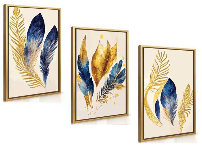 Tableau décoratif AB033 en bois  pack de 3 tableaux Dimensions :50 cm x 86 cm