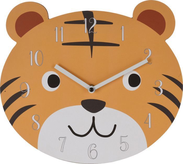Horloge Murale - Décoration Murale - Tigre - 260x280x35 mm - Pour Enfant - Intérieur