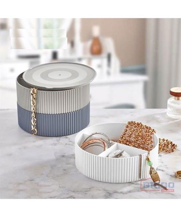 Organisateur de bijoux - Non spécifié - Empilable - 3 compartiments - Sans couvercle - Plastique multicolore