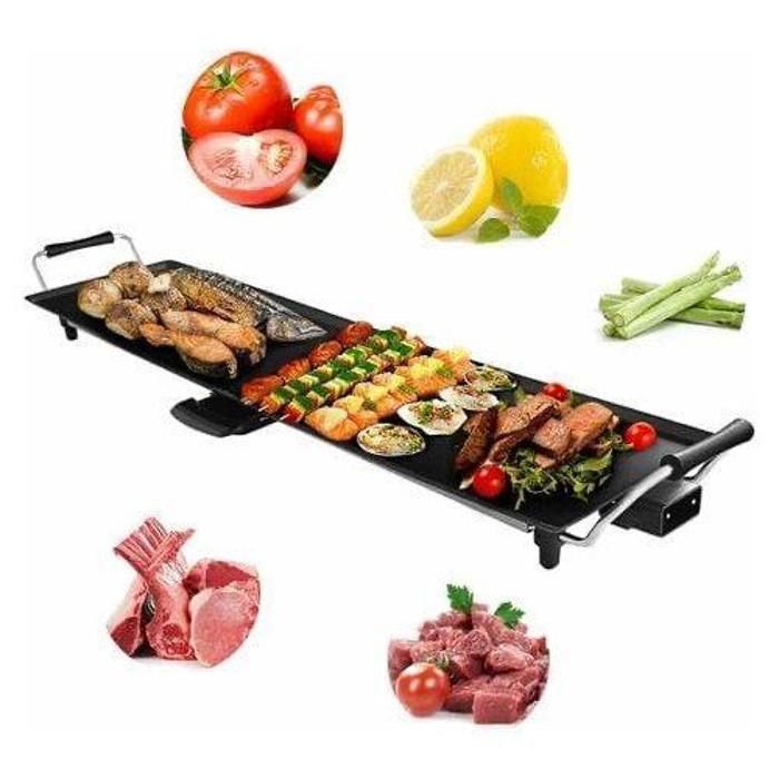 Plaque de cuisson - Italy Home Design - XXL 90x23cm - 2000W - Antiadhésive - Thermostat réglable