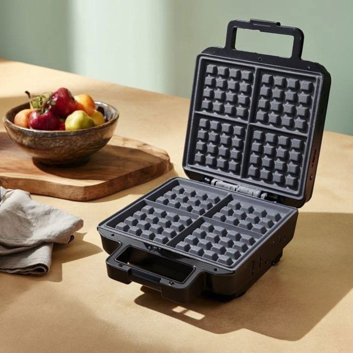 Gaufrier Électrique - AYA HOME - 4 Tranches - 1400 W - Plaques Antiadhésives - Design Compact