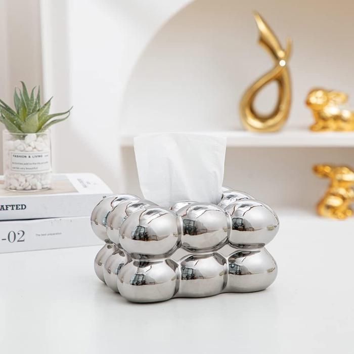 Boîte à klinex argenté 20/11cm