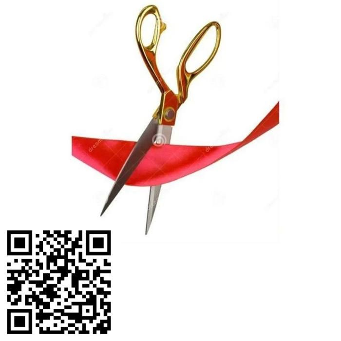 Ciseaux de Luxe Métal Doré 23 cm pour Inauguration, Ruban et Couture