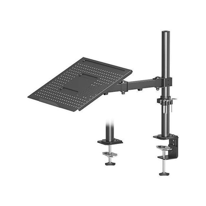 Support de bureau réglable - GENERIC - 2 en 1 - Pour ordinateur portable - Moniteur 15 à 32 pouces - Noir