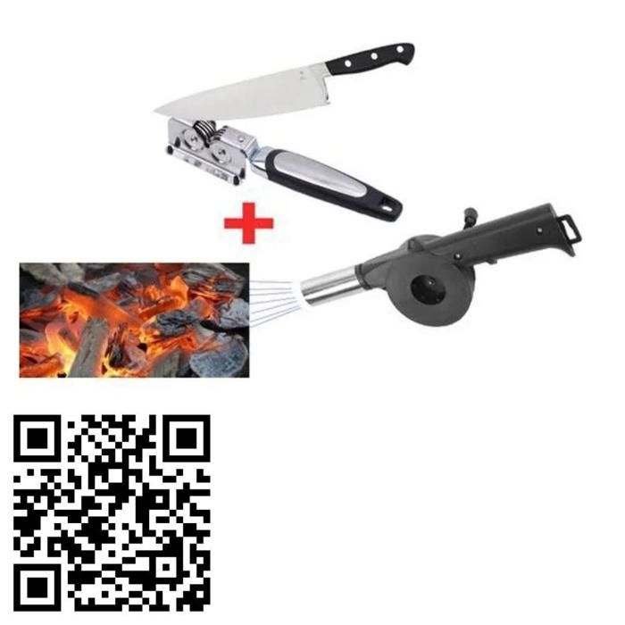 Souffleur de charbon - Non spécifié - Manuel - Aiguiseur de couteaux - Acier inoxydable - Pratique