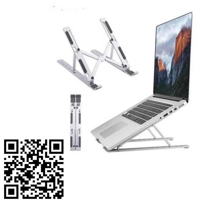 Support pour ordinateur portable - Aluminium - Réglable 6 niveaux - Ergonomique - Dissipation thermique