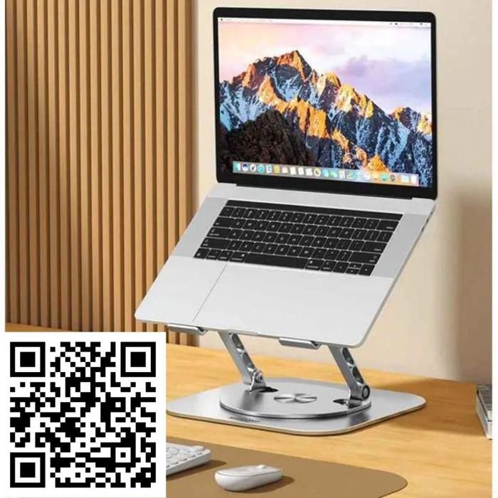 Support multifonctionnel - Aluminium - Rotation 360° - Réglable en hauteur - Antidérapant - Portable