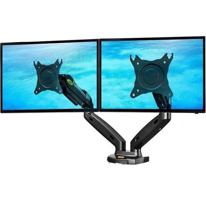 Support Double Moniteurs - NORTH BAYOU - F160 - 17-27 Pouces - Charge 2-9kg - Bras Rotatif