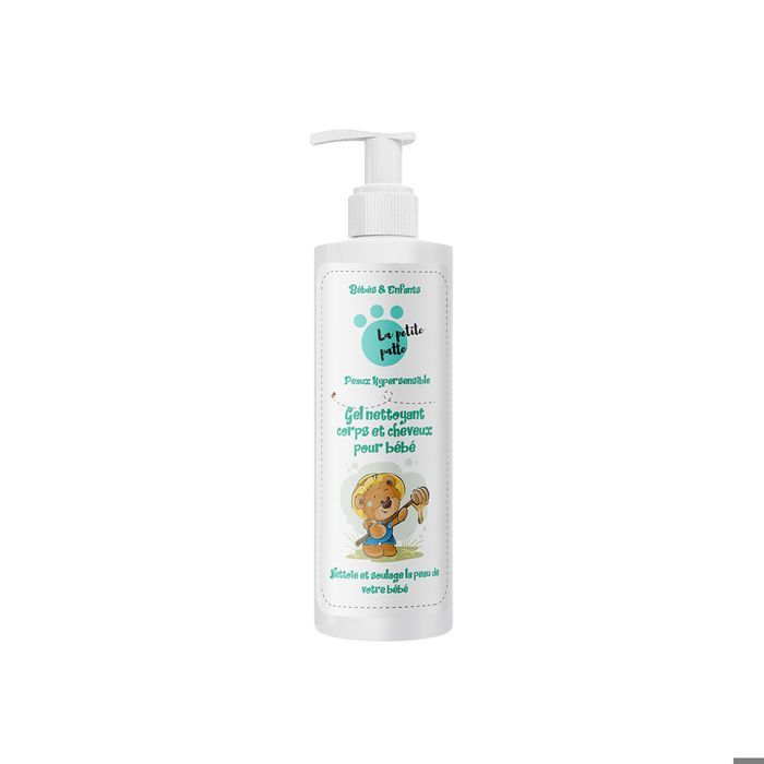 Gel nettoyant corps et cheveux pour bébé - LA PETITE PATTE - 200 ml - Sans parabène - Pour bébé - Hydratation et douceur