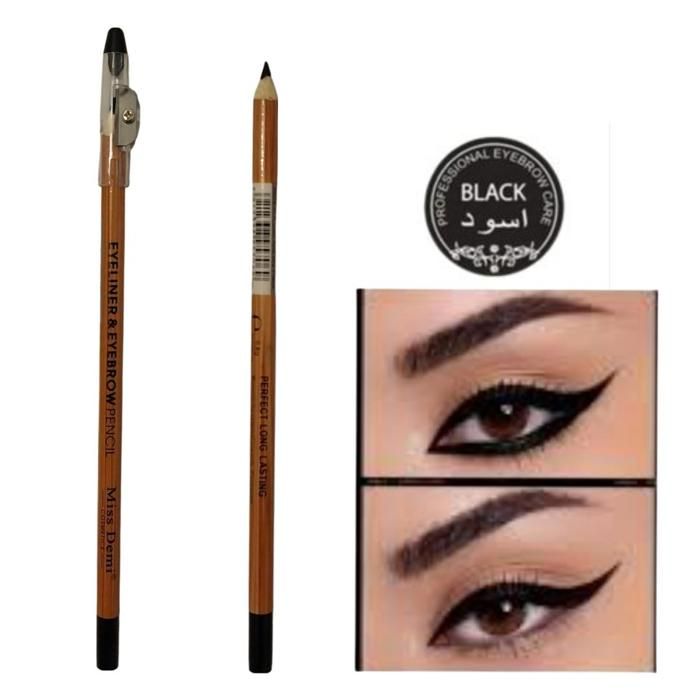 Crayon à sourcils et Eyeliner - MISS DEMI - 2 en 1 - Waterproof - Mine extra-fine - Longue tenue