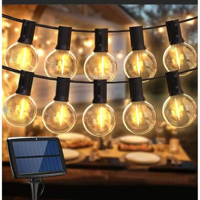 Guirlande Lumineuse - Solaire - 20 Ampoules - Étanche - LED