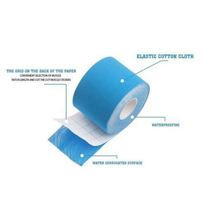 Bande élastique de kinésiologie - Non spécifié - 2.5cm x 5m - Adhésive - Respirante - Soulage les douleurs