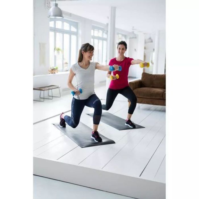 Tapis d'exercice - Domyos - Yoga Fitness - 140x50cm - 6,5mm d'épaisseur - Noir