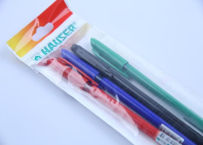 Stylos à bille - HAUSER - Candy - 1 mm - Assortis - Blister de 4 pièces