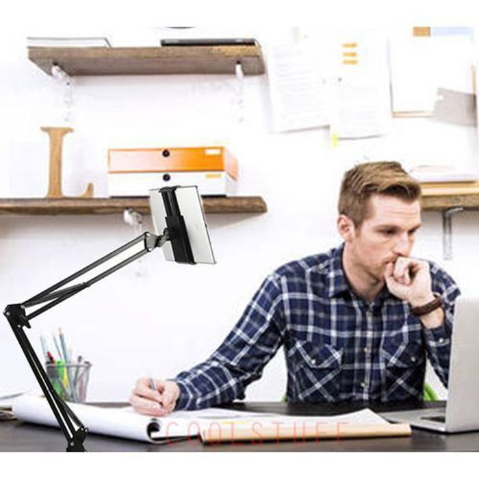 Support Flexible Professionnel Pour Tablette et Smartphone Avec Fixation Sur Lit Bureau Multi Purpose