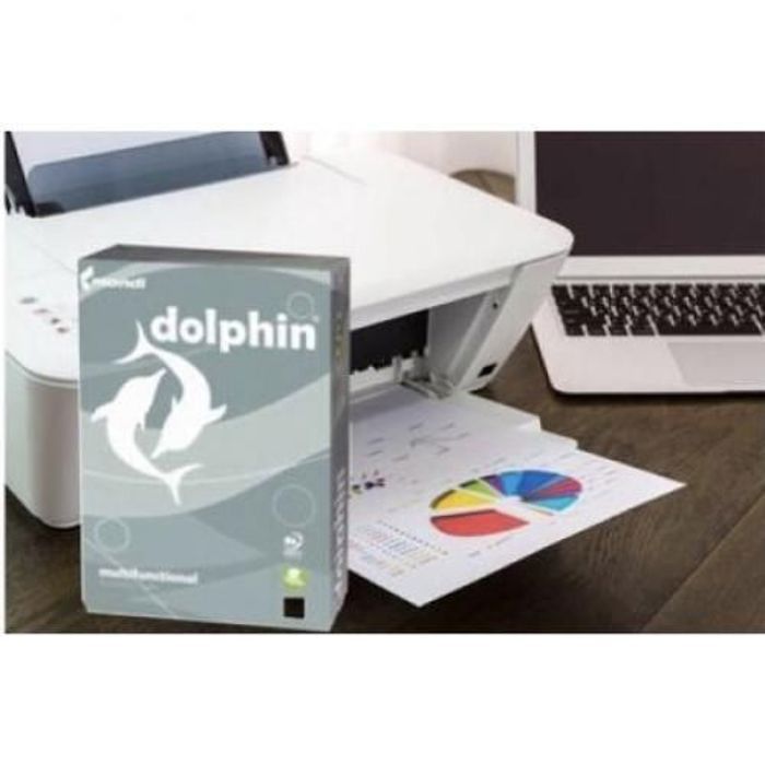 Ramette de Papier A4 - Dolphin - 80 g - 500 Feuilles - Blanc - Impression Laser et Jet d'Encre