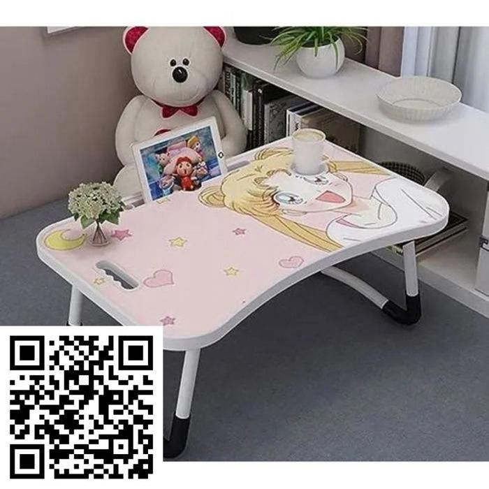 Bureau Pliable - Idéal - Ergonomique - Léger - Durable - Avec Porte-Gobelet