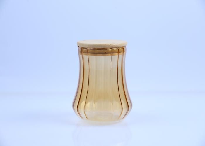 Bocal en verre - GENERIC - HB33561 - 10,5x11,5cm - Couvercle en bambou - Conservation élégante