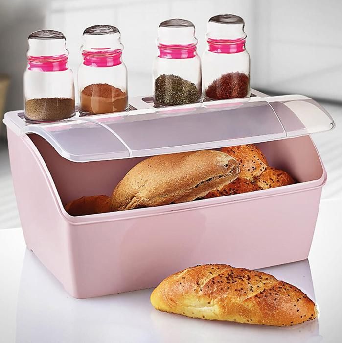 Grande Boîte à Pain Durable avec Couvercle Rabattable pour une Fraîcheur Longue Durée