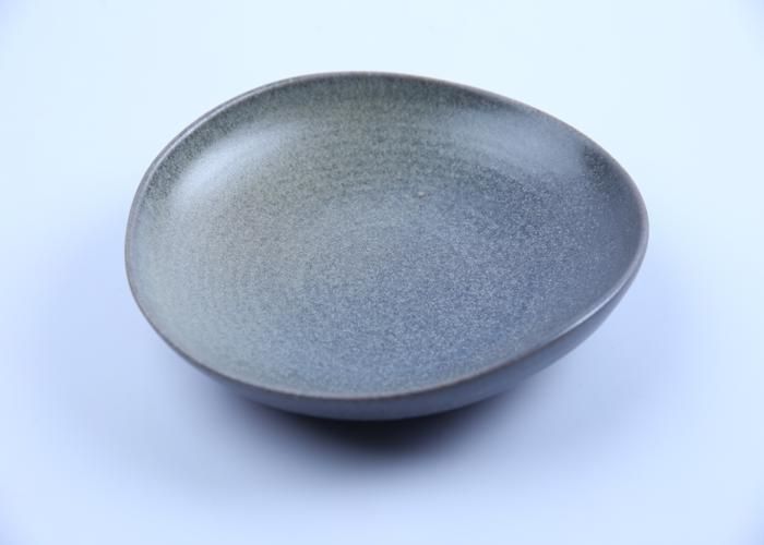 Plat en Porcelaine - Magma Master Chef - 19cm - Couleur Gris - Compatible Lave-Vaisselle